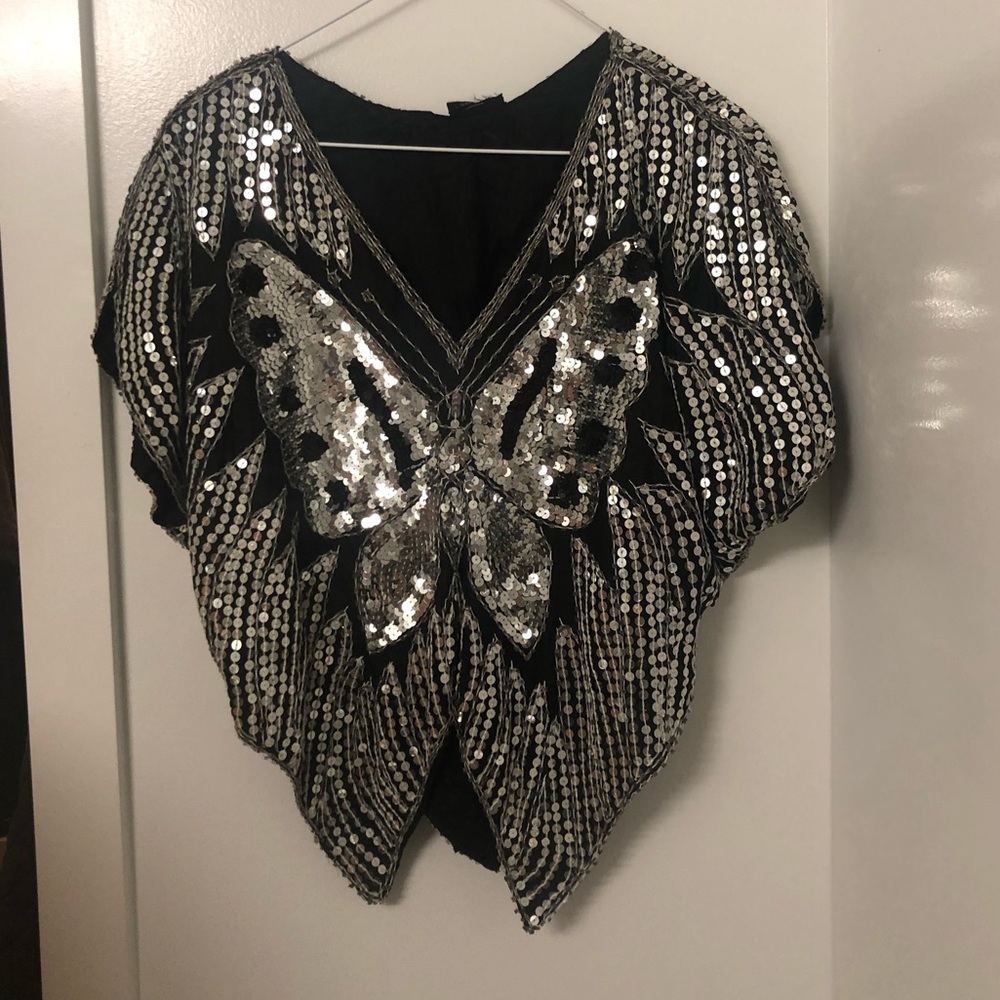 Vintage sequinned top very unique